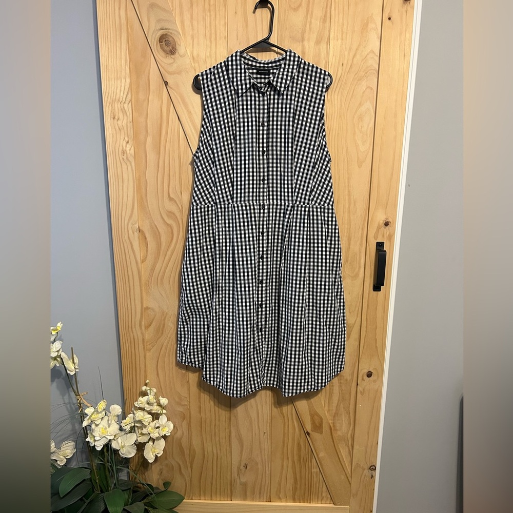 Who What Wear Black and White Checkered Dress